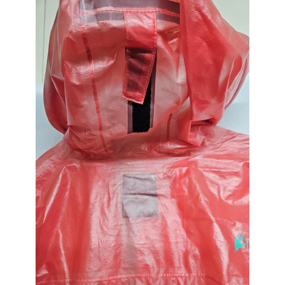 Frogg Toggs XXL Xtreme Lite Hooded Jacket Coral Orange Pink Color Teal Accent - Picture 5 of 15